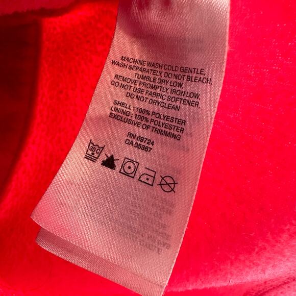 Columbia Jacket Kids 7/8 (Small) Pink/Black Fleece Zip Up Mock Neck Long Sleeve - Picture 6 of 6